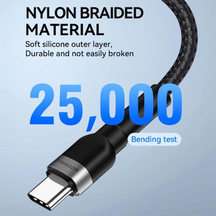 USB C PD 65 W laidas, 2 m, juodas