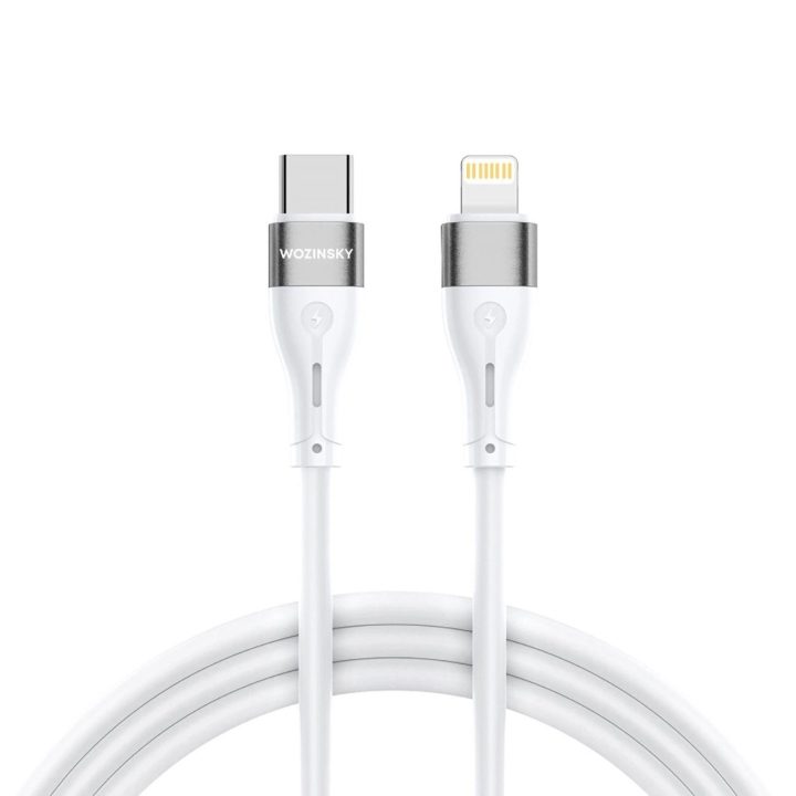 Lightning“ / USB-C PD 27 W kabelis, 1 m – baltas