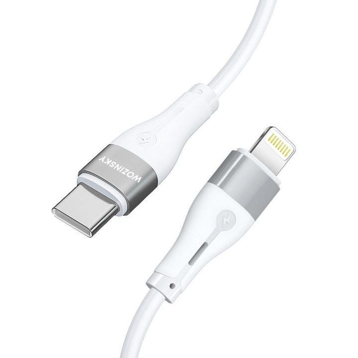 Lightning“ / USB-C PD 27 W kabelis, 1 m – baltas