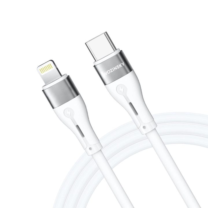 Lightning“ / USB-C PD 27 W kabelis, 1 m – baltas