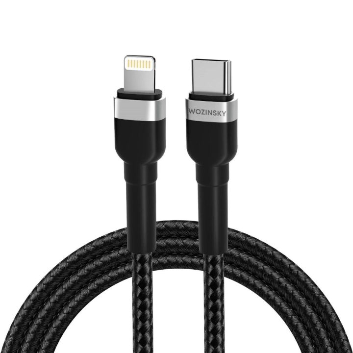 USB-C PD 30W kabelis 2 m - juodos spalvos