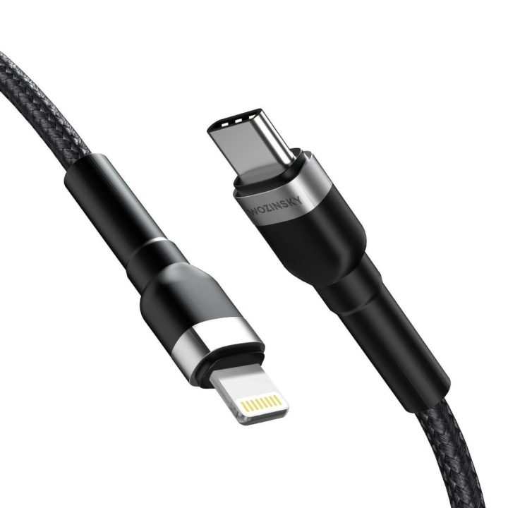 USB-C PD 30W kabelis 2 m - juodos spalvos