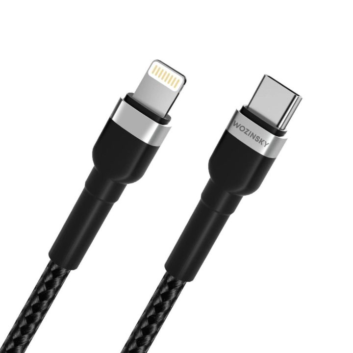 USB-C PD 30W kabelis 2 m - juodos spalvos