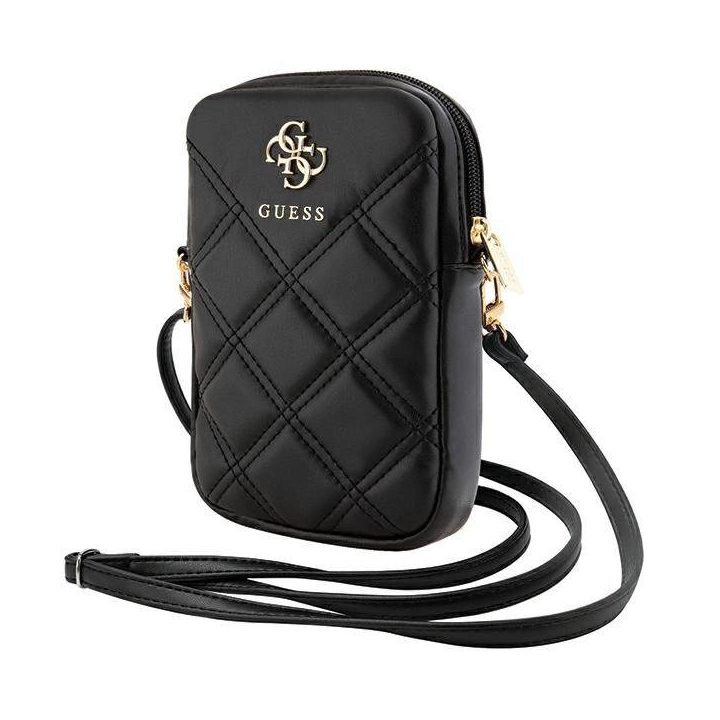 Guess Zip Quilted 4G rankinė - juoda