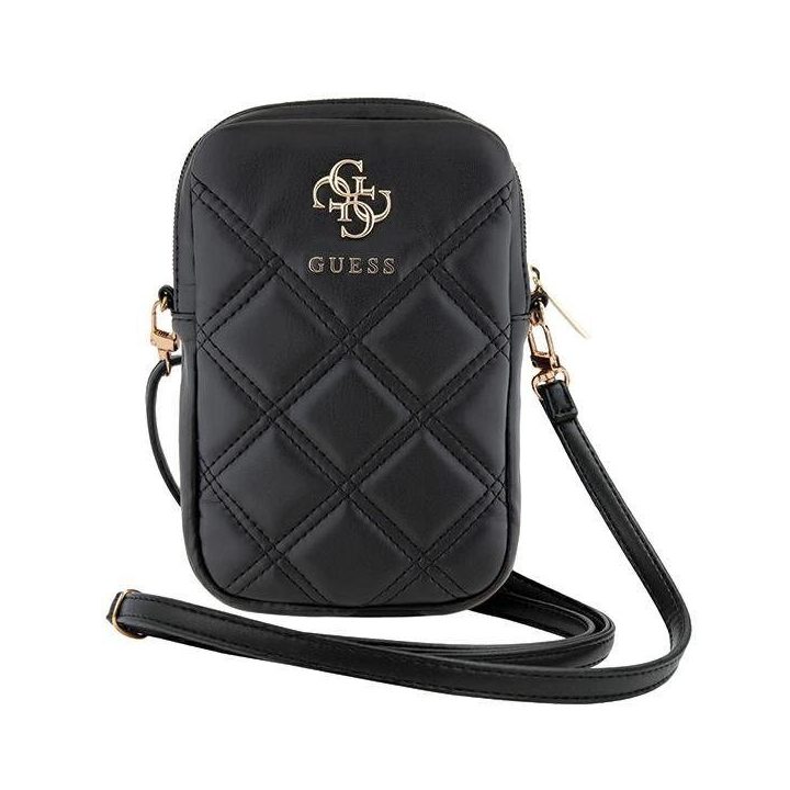 Guess Zip Quilted 4G rankinė - juoda