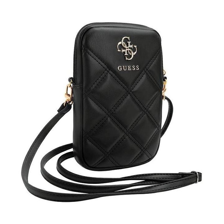 Guess Zip Quilted 4G rankinė - juoda