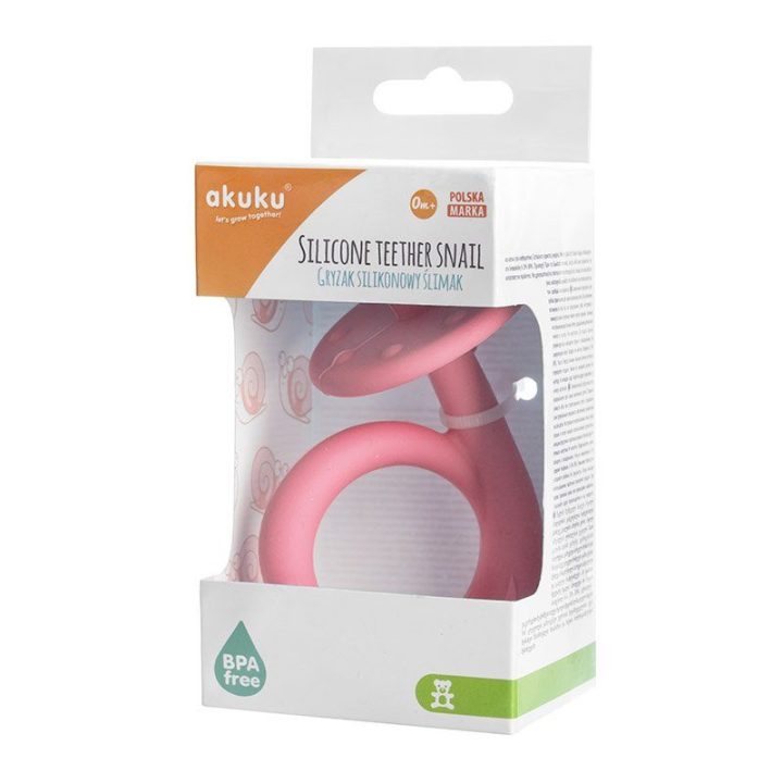 A0115 Silikoninis Kramtukas Sraigė rožinis