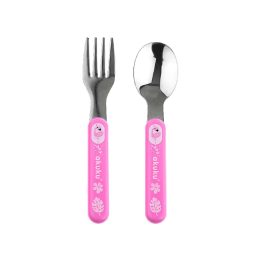 A0101 Pink spalvos metalinių stalo įrankių rinkinys