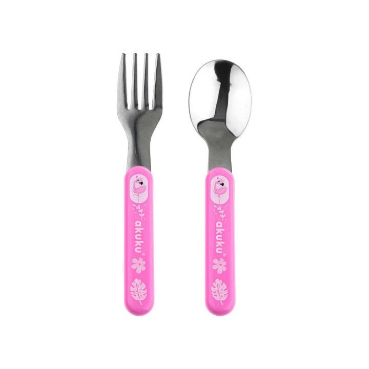 A0101 Pink spalvos metalinių stalo įrankių rinkinys