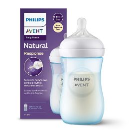 SCY903/21 Natūralaus stiklo buteliukas, talpa 260 ml, mėlynas