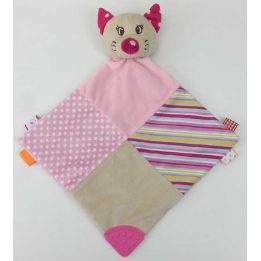 BABY MIX STK-18984 Minkštas žaislas su kramtuku, rožinis katinėlis (šiugžda) 37192