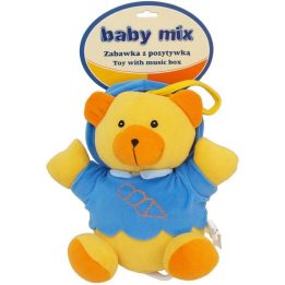 BABY MIX TK/P/1034-0300 Pliušinis lovytės varpelis Meškiukas su mėlynu švarkeliu 17218