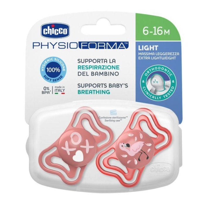 00071038110000 Žindukas PHYSIO LIGHT 6-16M sil 2 vnt roz