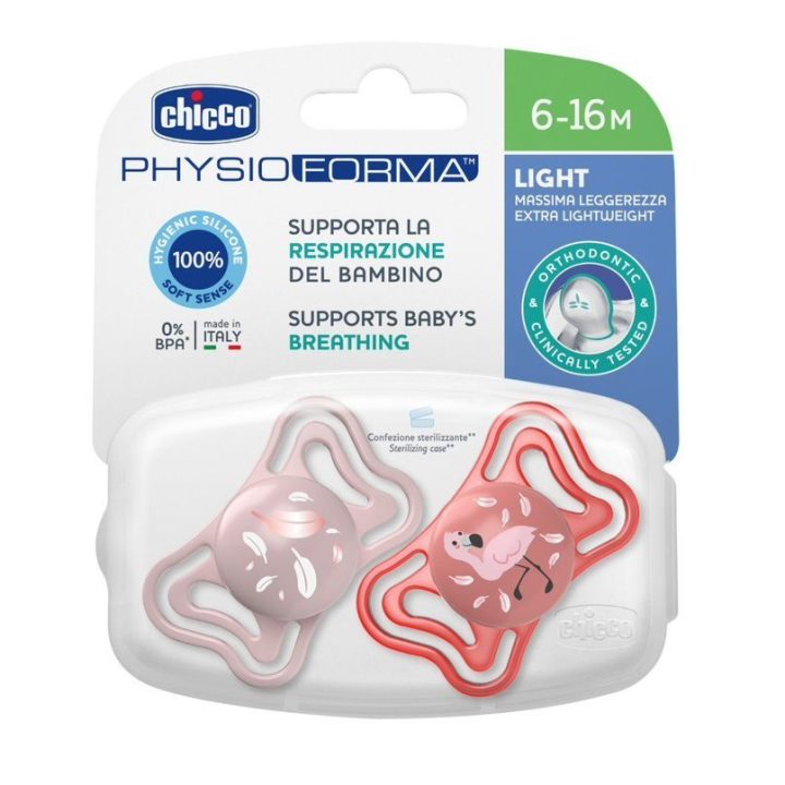 00071038110000 Žindukas PHYSIO LIGHT 6-16M sil 2 vnt roz