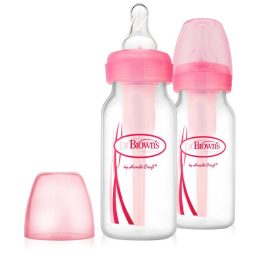 Dr. Browns SB42305 120 ml standartinis buteliukas OPTIONS 2 vnt. rausvos spalvos