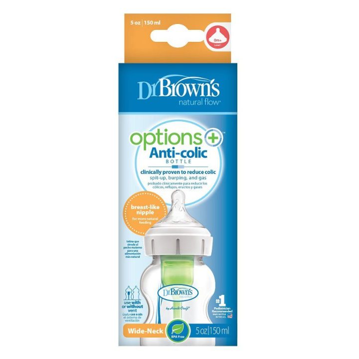 Dr.Browns WB51600 Platus kaklelis, 150 ml, PP OPTIONS PLUS buteliukas