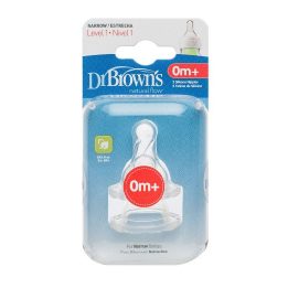Dr. Browns 302 Silikoninis čiulptukas standartiniam buteliukui, 1 lygis, 2 vnt.