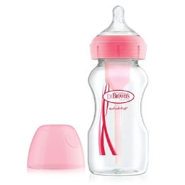 Dr. Browns WB91601 Platus kaklelis, 270 ml, PP OPTIONS PLUS, rožinis