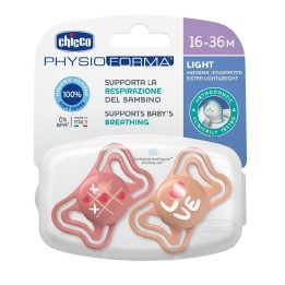 00071039110000 Žindukas PHYSIO LIGHT 16-36M, 2 vnt. rožinės spalvos