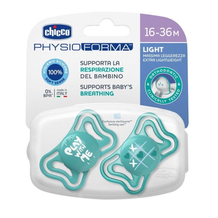 00071039210000 Žindukas PHYSIO LIGHT 16-36M silikoninis 2 vnt mėlynas