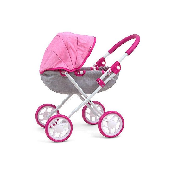 Lėlių vežimėlis Dori Prestige Pink