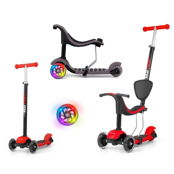 Paspirtukas SCOOTER Mažoji žvaigždutė raudonas