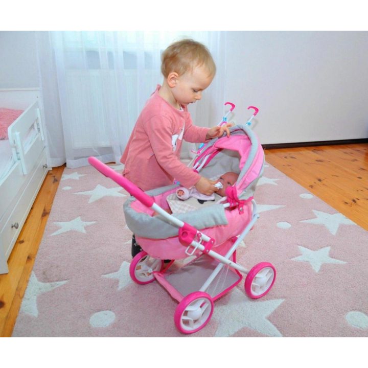 Lėlių vežimėlis Alice Prestige Pink“