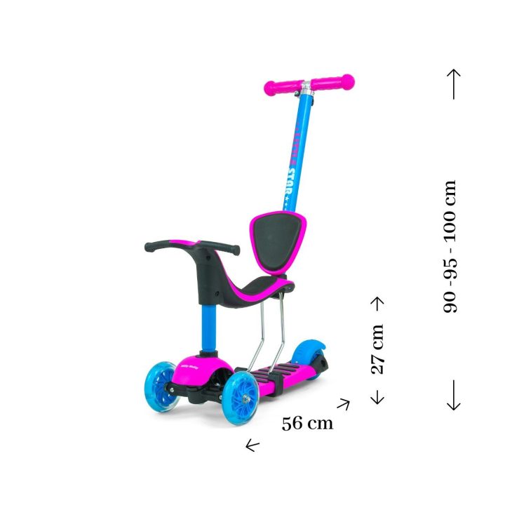 Elektrinis paspirtukas SCOOTER Little Star Rožinė-Mėlynas
