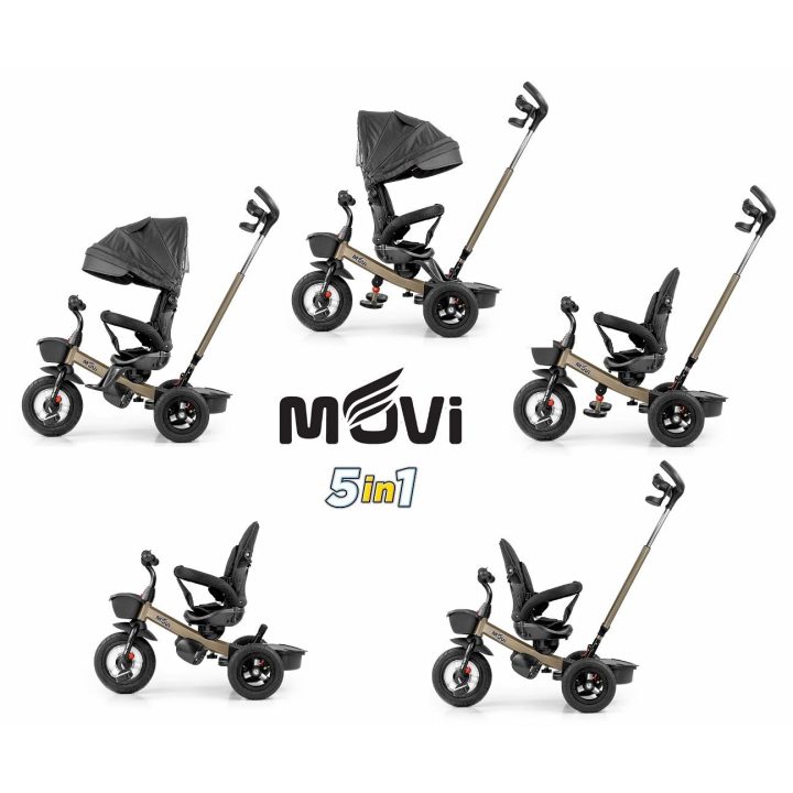 5249 Vaikiškas triratis Movi gold 5w1