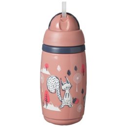 Gertuvė su šiaudeliu 266 ml, rožinė