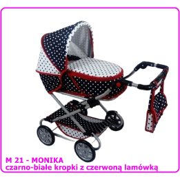 Lėlių vežimėlis vaikščiojimui su giliu stogeliu MONIKA