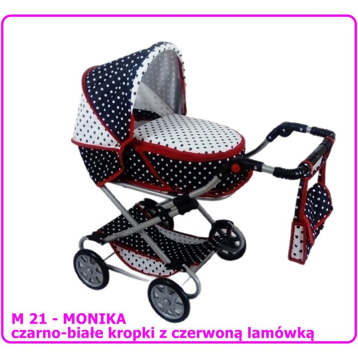 Lėlių vežimėlis vaikščiojimui su giliu stogeliu MONIKA