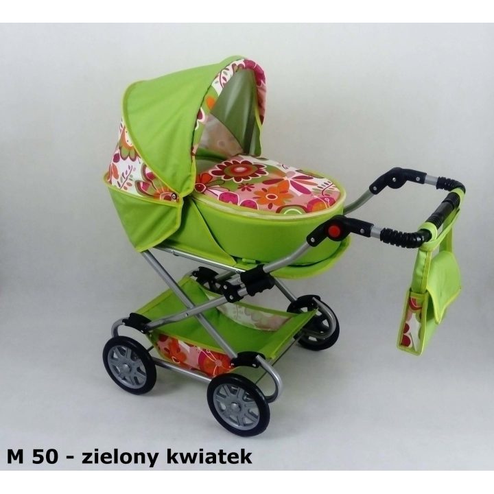Lėlių vežimėlis vaikščiojimui su giliu stogeliu MONIKA