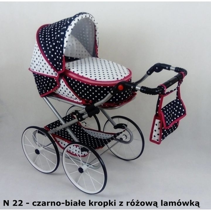 Retro stiliaus erdvus lėlių vežimėlis NATALIJA