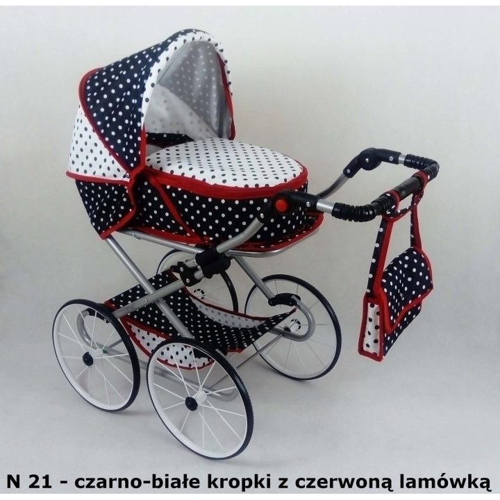 Retro stiliaus erdvus lėlių vežimėlis NATALIJA