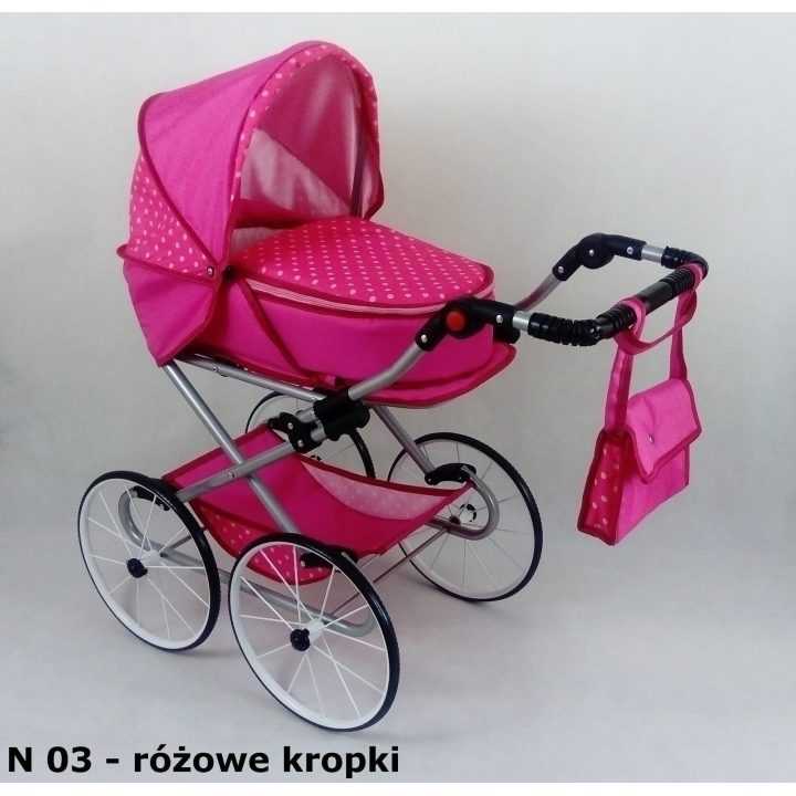 Retro stiliaus erdvus lėlių vežimėlis NATALIJA