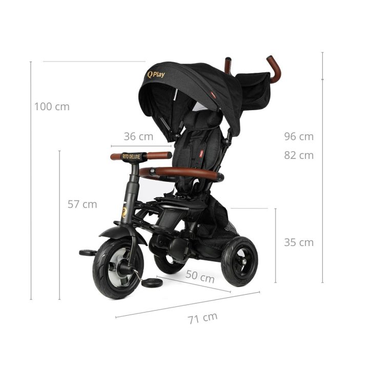 Qplay Triratis Rito Deluxe guma juoda