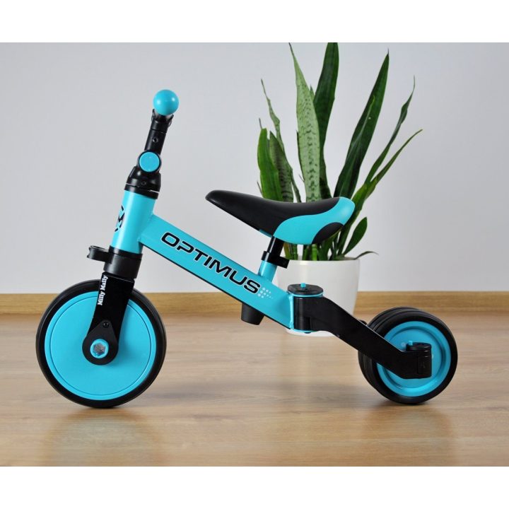 Optimus 3in1 dviratis, mėlynas