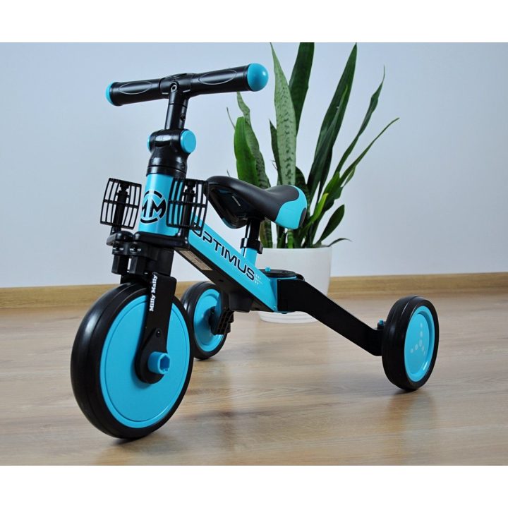 Optimus 3in1 dviratis, mėlynas