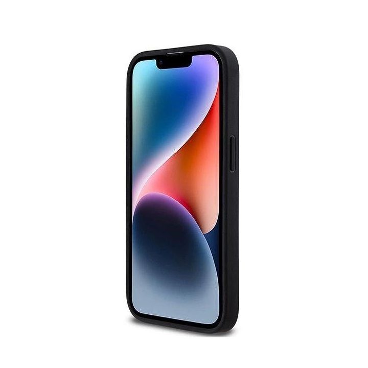 DKNY odinis dryžuotas Mono“ rašto ir spausdintų linijų dėklas iPhone 14 Pro“ - juodas