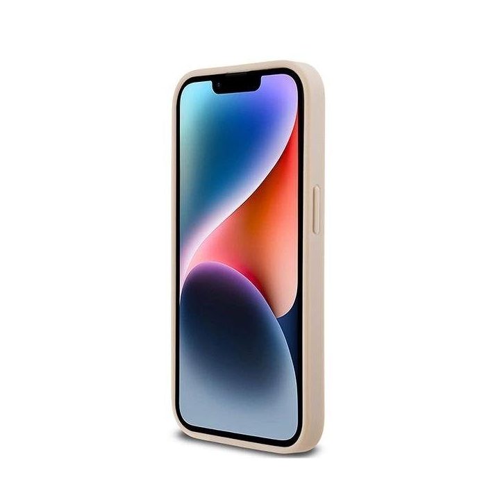 DKNY“ odinis čekinio rašto dangtelis su spausdintais dryžiais iPhone 14 Pro“ – rožinis
