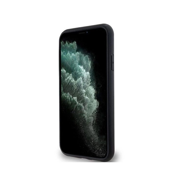 DKNY odos rašto logotipas ant metalinio telefono dėklo MagSafe“ skirtas iPhone 11/Xr“ - juodos spalvos