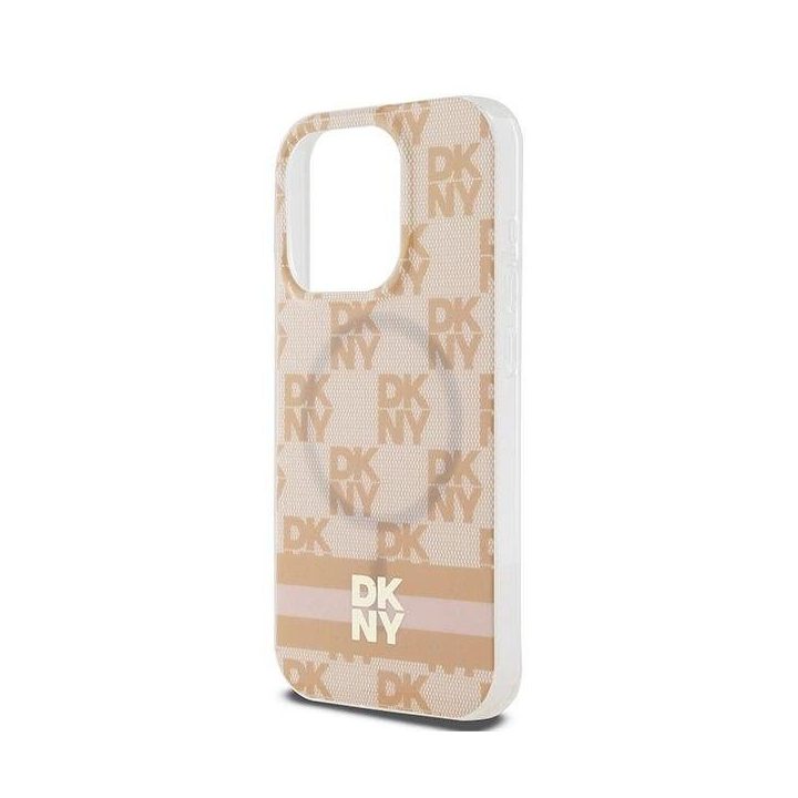 DKNY IML karuotas Mono“ raštas ir spausdintų juostelių MagSafe“ dėklas iPhone 15 Pro Max“ – rožinis
