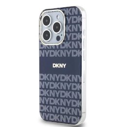 DKNY IML Mono & Stripe MagSafe dėklas iPhone 15 Pro Max - mėlynos spalvos