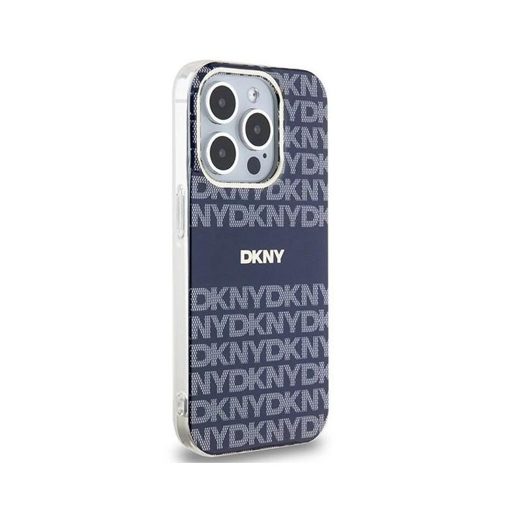DKNY IML Mono & Stripe MagSafe dėklas iPhone 15 Pro Max - mėlynos spalvos