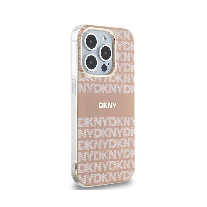 DKNY IML mono ir Dryžuotasis MagSafe“ dėklas iPhone 14 Pro“ – rausvas