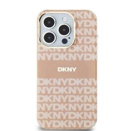 DKNY IML Mono & Stripe MagSafe dėklas skirtas iPhone 15 Plus / 14 Plus - rožinis