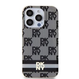 DKNY IML Checkered Mono Pattern & Printed Stripes MagSafe dėklas iPhone 13 Pro / 13 - juodas