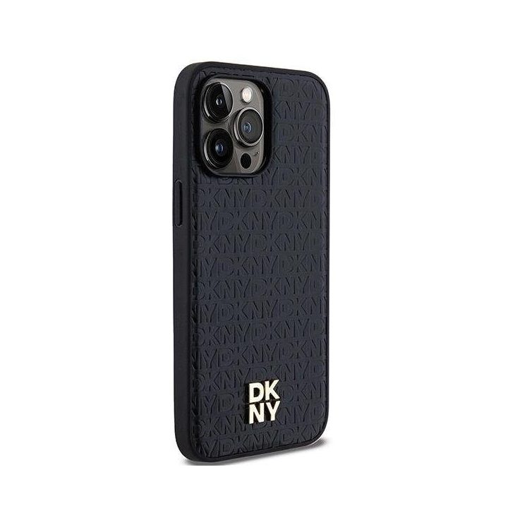DKNY odinis su metaliniu logotipu MagSafe dėklas iPhone 14 Pro“ – juodas