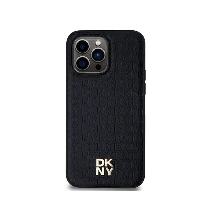 DKNY odinis su metaliniu logotipu MagSafe dėklas iPhone 14 Pro“ – juodas